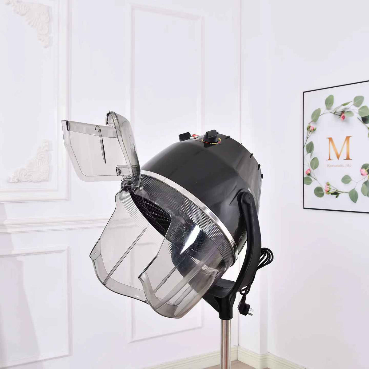 Stand Hair Dryer, Adjustable dryer hood with wheels – Milo Salon