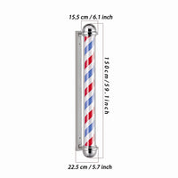 Chrome Plated Water Proof Rotating LED Barber Shop Pole 59' #9