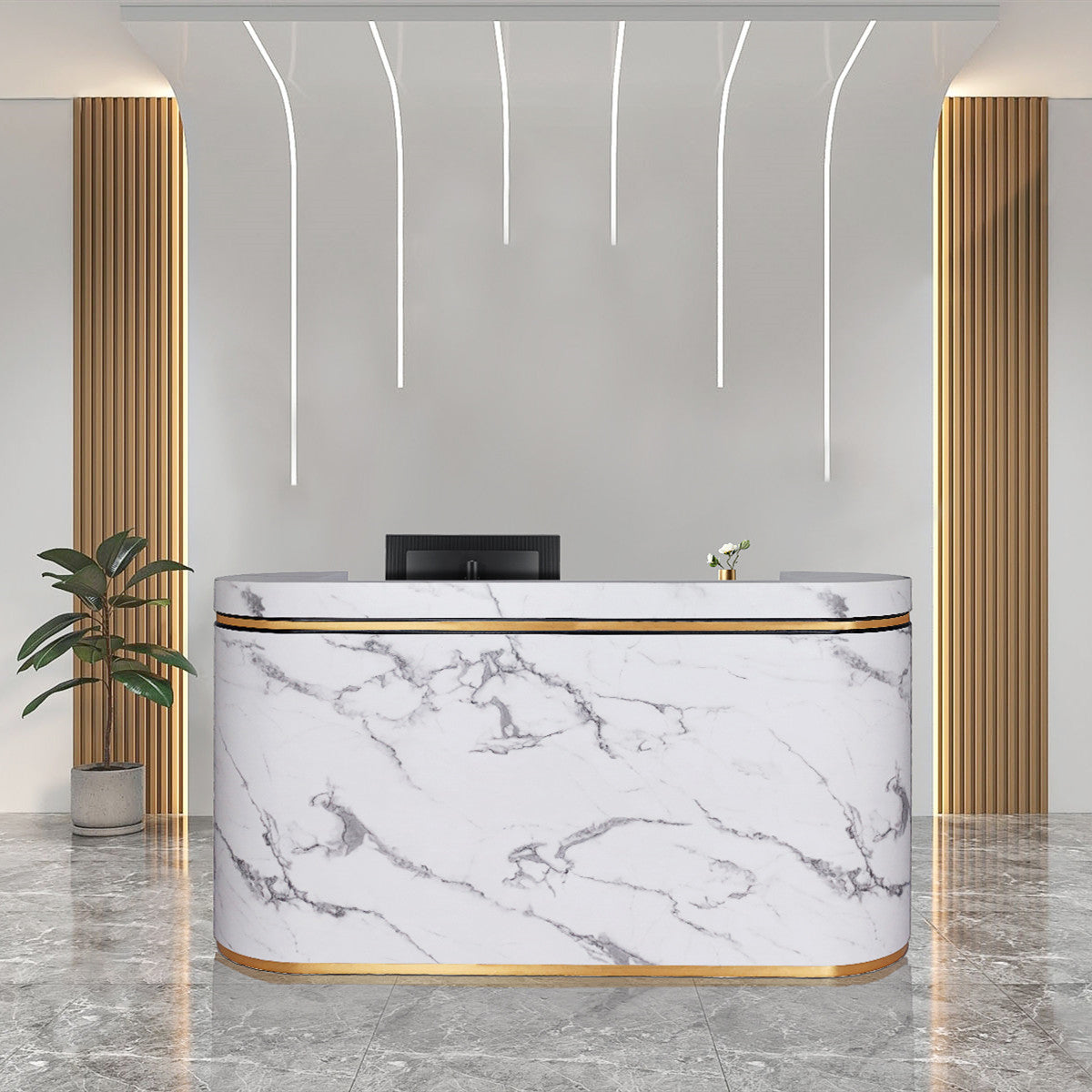 Barber Reception Barbershop Reception Desk – Milo Salon Equipments/ barber Chair/ Chaise ...