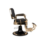 Pre order- Square backrest  balck/gold Anqitue Barber chair
