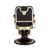 Pre order- Square backrest  balck/gold Anqitue Barber chair