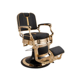 Pre order- Square backrest  balck/gold Anqitue Barber chair