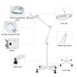 8X LED Magnifying Lamp with Rolling Stand