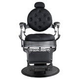 Brushed Frame Black Barber Chair