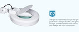 8X LED Magnifying Lamp with Rolling Stand