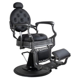 Brushed Frame Black Barber Chair