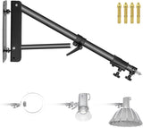 Wall Mounting Triangle Boom Arm, Support 180 Degree Rotation(Black)