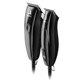 Andis 24810 Professional PivotPro and SpeedMaster Hair Clipper and Beard Trimmer PivotMotor Set, Black