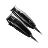 Andis 24810 Professional PivotPro and SpeedMaster Hair Clipper and Beard Trimmer PivotMotor Set, Black