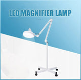 8X LED Magnifying Lamp with Rolling Stand