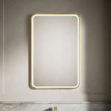 Rectangular LED Salon Mirror 39' x 28') – Gold Frame