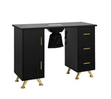 Disponible en mars - Table de manucure - Noir et or