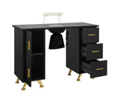 Disponible en mars - Table de manucure - Noir et or