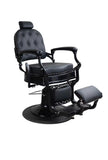 Antique Barber Chair (black metal) (color of leather is customized)