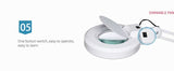 8X LED Magnifying Lamp with Rolling Stand