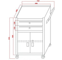 Salon Cart Trolley Metal