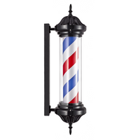 Chrome Plated Water Proof Rotating LED Barber Shop Pole 30.5' #8