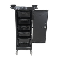 Professional Locking Hair Salon Trolley Rolling Cart with 5 Drawer