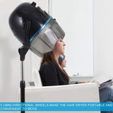 Stand Hair Dryer, Adjustable dryer hood with wheels