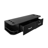 Classic Barber Salon Cabinet Rack Wall Mount Station with Two Drawers
