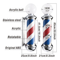 chrome plated Water proof Rotating LED barber shop pole (coming on Aug 30th)