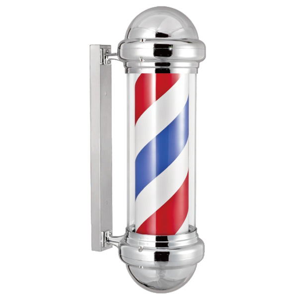 chrome plated Water proof Rotating LED barber shop pole 28.3' #3