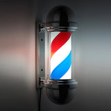 Chrome plated Water proof Rotating LED barber shop pole 17.5' #6