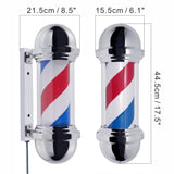 Chrome plated Water proof Rotating LED barber shop pole 17.5' #6