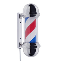 Chrome plated Water proof Rotating LED barber shop pole 17.5' #6