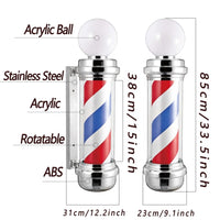 chrome plated Water proof Rotating LED barber shop pole (coming on Aug 30th)