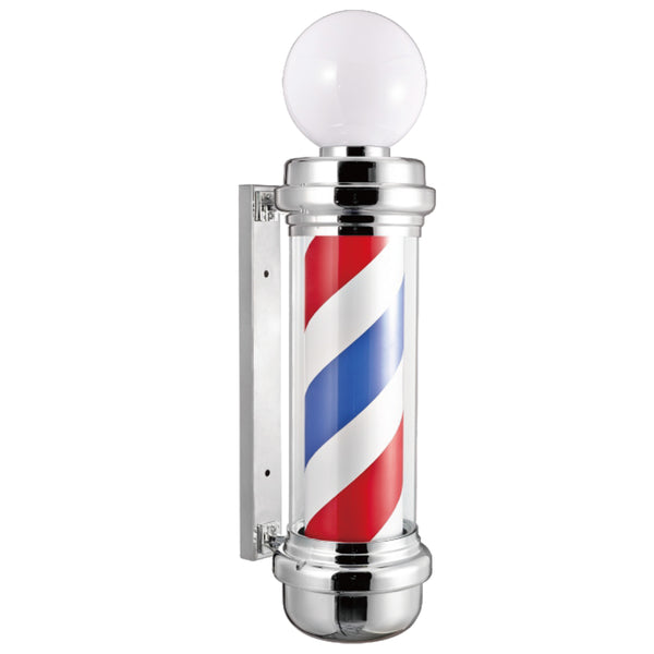 Chrome Plated Water Proof Rotating LED Barber Shop Pole 34' #4