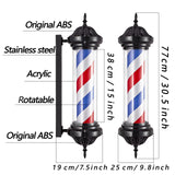 Chrome Plated Water Proof Rotating LED Barber Shop Pole 30.5' #8